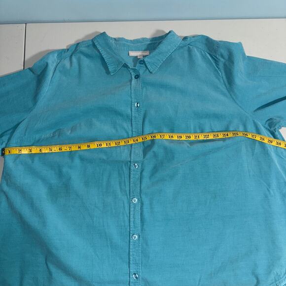 Vintage Croft & Barrow Mens 3X Button Down Shirt Corduroy Cotton Casual Basic - Picture 4 of 7